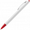 Ручка шариковая Tick, белая с красным с логотипом в Самаре заказать по выгодной цене в кибермаркете AvroraStore