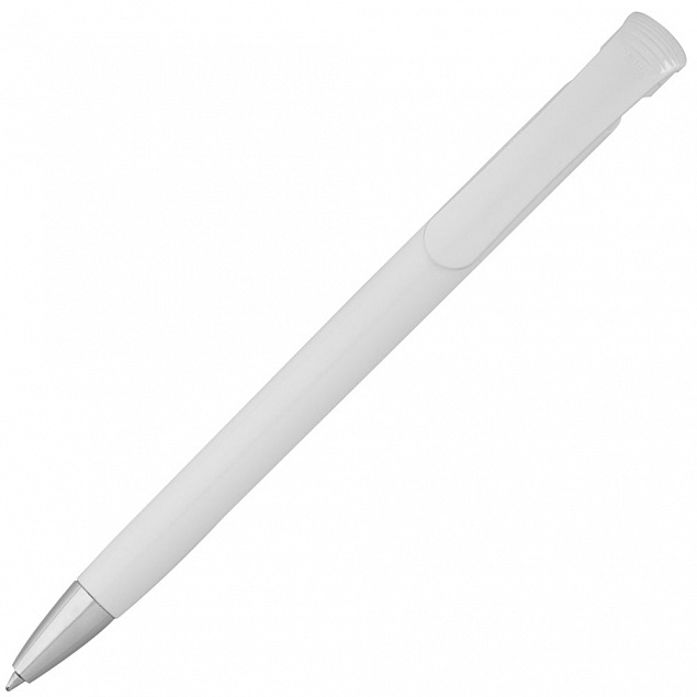 Ручка шариковая Bonita, белая с логотипом в Самаре заказать по выгодной цене в кибермаркете AvroraStore