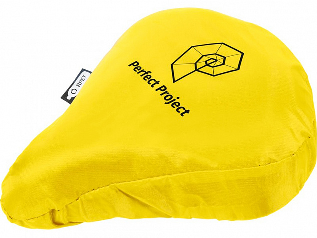 Водонепроницаемый чехол для велосипедного седла из переработанного ПЭТ Jesse, желтый с логотипом в Самаре заказать по выгодной цене в кибермаркете AvroraStore