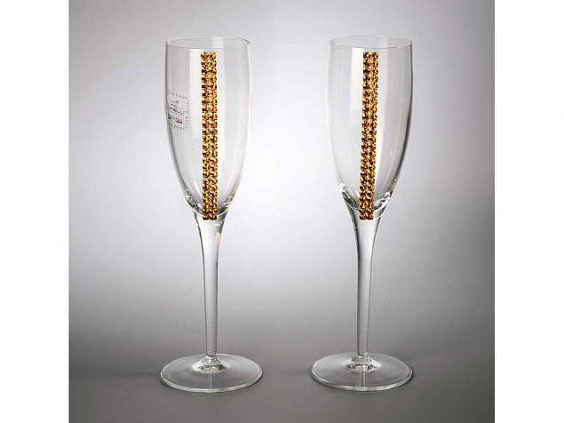 Набор бокалов для шампанского с логотипом в Самаре заказать по выгодной цене в кибермаркете AvroraStore