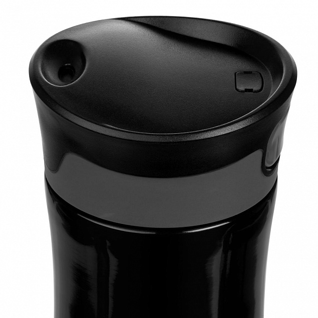 Термостакан Tansley, герметичный, вакуумный, черный с логотипом в Самаре заказать по выгодной цене в кибермаркете AvroraStore