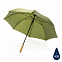 Автоматический зонт-трость с бамбуковой рукояткой Impact из RPET AWARE™, d103 см с логотипом в Самаре заказать по выгодной цене в кибермаркете AvroraStore