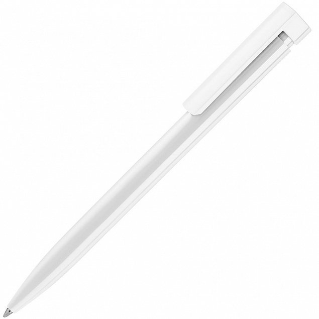 Ручка шариковая Liberty Polished, белая с логотипом в Самаре заказать по выгодной цене в кибермаркете AvroraStore