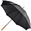 Зонт-трость Lido, черный с логотипом в Самаре заказать по выгодной цене в кибермаркете AvroraStore