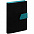 Ежедневник Strap, недатированный, черно-бирюзовый с логотипом в Самаре заказать по выгодной цене в кибермаркете AvroraStore