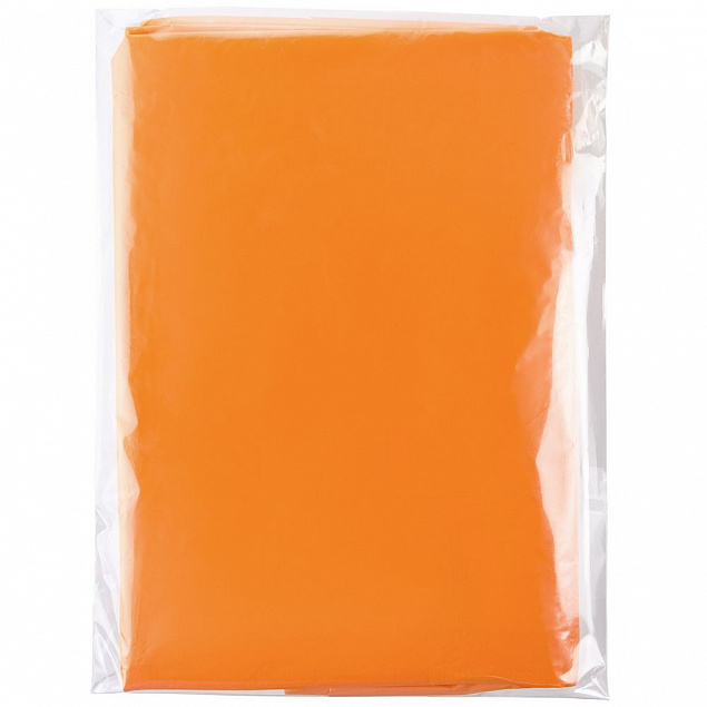 Дождевик-пончо RainProof, оранжевый с логотипом в Самаре заказать по выгодной цене в кибермаркете AvroraStore