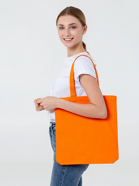 Холщовая сумка Avoska, оранжевая с логотипом в Самаре заказать по выгодной цене в кибермаркете AvroraStore