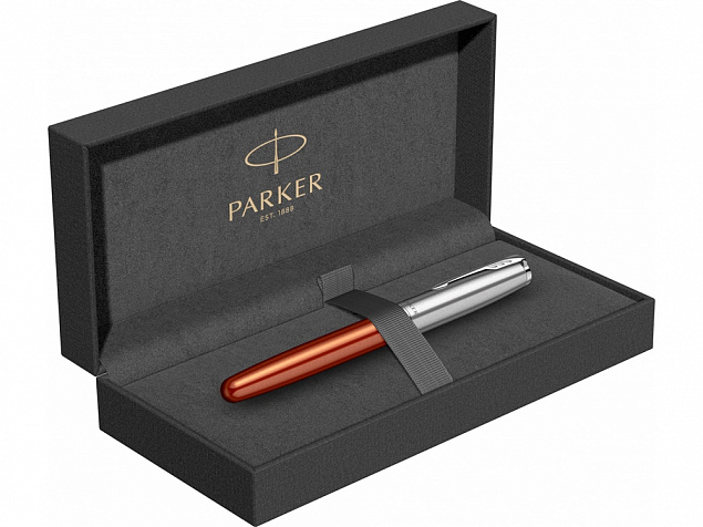 Ручка перьевая Parker «Sonnet Essentials Orange SB Steel CT» с логотипом в Самаре заказать по выгодной цене в кибермаркете AvroraStore