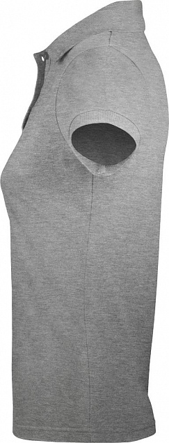 Рубашка поло женская Prime Women 200 серый меланж с логотипом в Самаре заказать по выгодной цене в кибермаркете AvroraStore