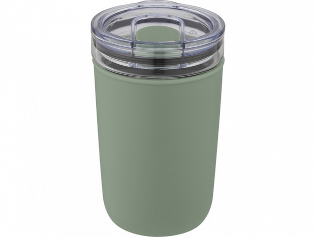 Bello, стеклянная кружка объемом 420 мл с внешней стенкой из переработанного пластика, зеленый яркий с логотипом в Самаре заказать по выгодной цене в кибермаркете AvroraStore