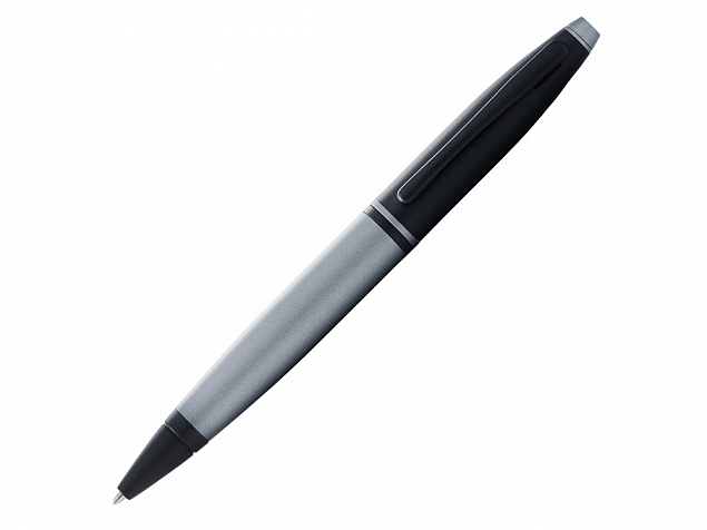 Ручка шариковая Calais Matte Gray and Black Lacquer с логотипом в Самаре заказать по выгодной цене в кибермаркете AvroraStore