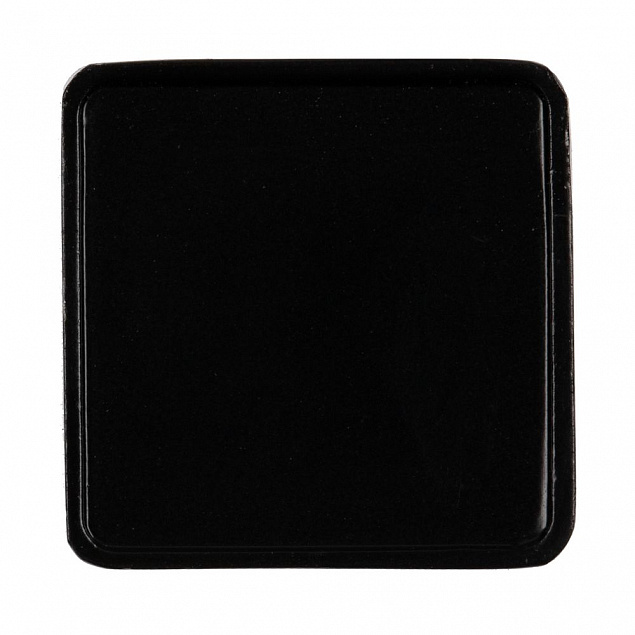Квадратный шильдик на резинку Epoxi, черный с логотипом в Самаре заказать по выгодной цене в кибермаркете AvroraStore