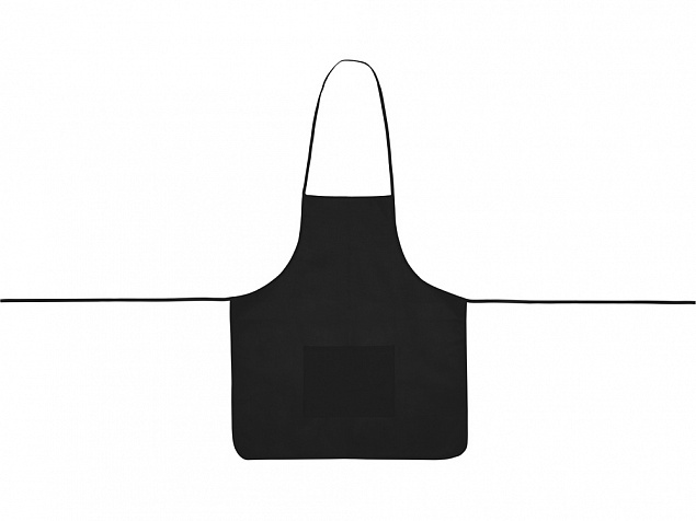 Фартук, черный, плотность 80г/м2 с логотипом в Самаре заказать по выгодной цене в кибермаркете AvroraStore