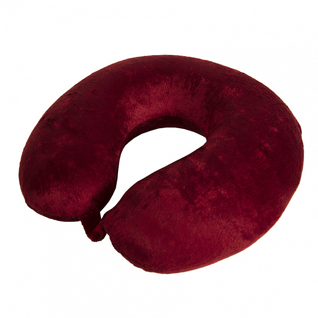 Подушка дорожная  "SOFT"; memory foam, микрофибра, красный с логотипом в Самаре заказать по выгодной цене в кибермаркете AvroraStore