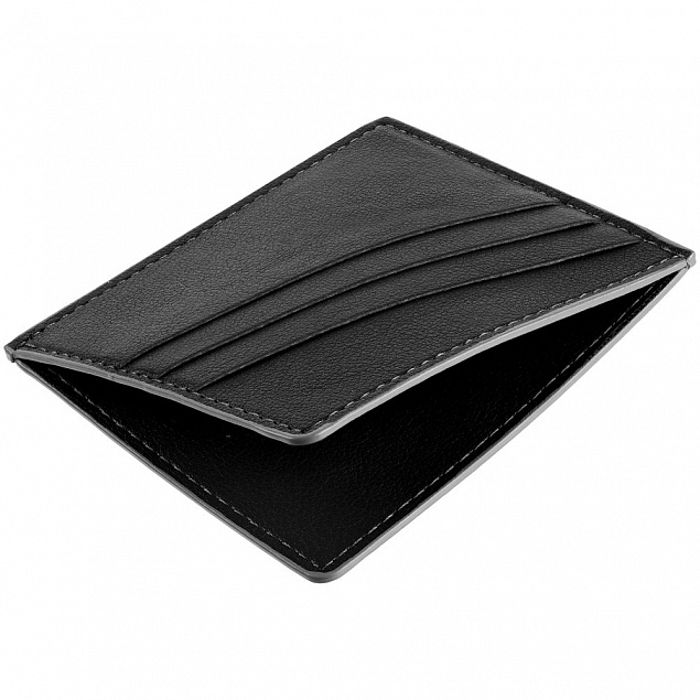 Чехол для карточек Petrus, черный с логотипом в Самаре заказать по выгодной цене в кибермаркете AvroraStore