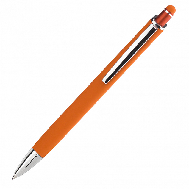 Шариковая ручка Quattro, оранжевая с логотипом в Самаре заказать по выгодной цене в кибермаркете AvroraStore