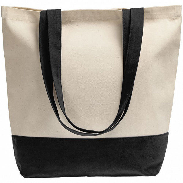 Холщовая сумка Shopaholic, черная с логотипом в Самаре заказать по выгодной цене в кибермаркете AvroraStore