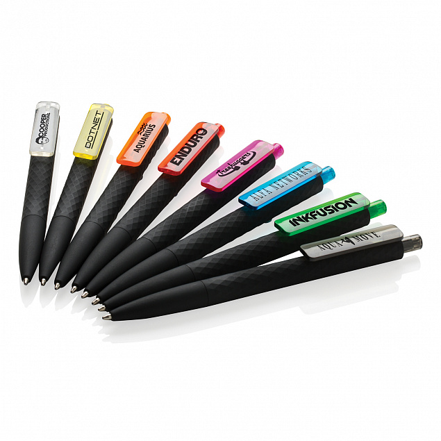 Черная ручка X3 Smooth Touch, зеленый с логотипом в Самаре заказать по выгодной цене в кибермаркете AvroraStore