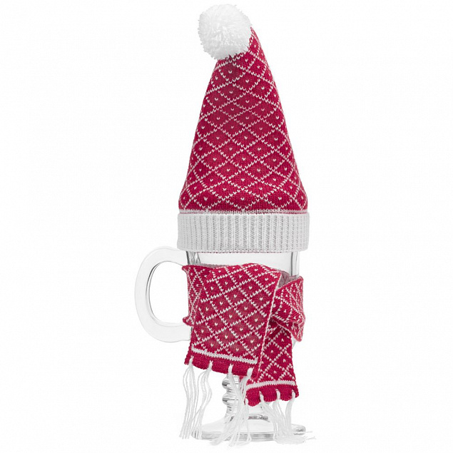 Вязаная шапочка Dress Cup, красная с логотипом в Самаре заказать по выгодной цене в кибермаркете AvroraStore