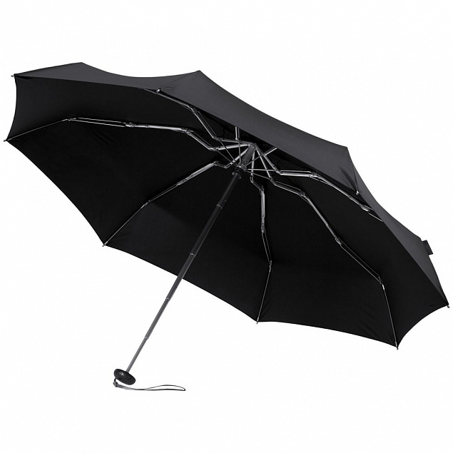Зонт складной 811 X1 в кейсе, черный с логотипом в Самаре заказать по выгодной цене в кибермаркете AvroraStore