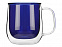 Цветная кружка Ubud с двойными стенками, синий с логотипом в Самаре заказать по выгодной цене в кибермаркете AvroraStore