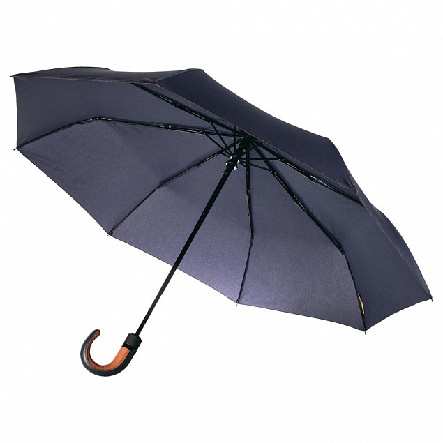 Складной зонт Palermo, темно-синий с логотипом в Самаре заказать по выгодной цене в кибермаркете AvroraStore