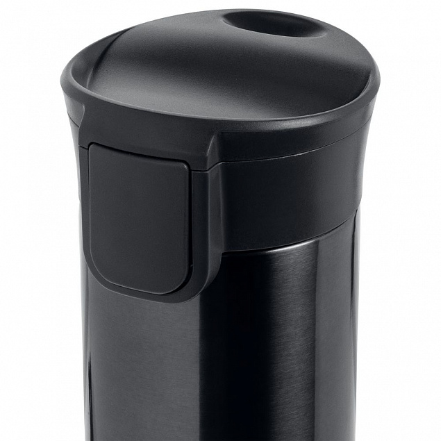 Термостакан Tralee, черный с логотипом в Самаре заказать по выгодной цене в кибермаркете AvroraStore
