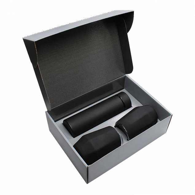 Набор Hot Box E2 софт-тач EDGE CO12s grey (черный) с логотипом в Самаре заказать по выгодной цене в кибермаркете AvroraStore