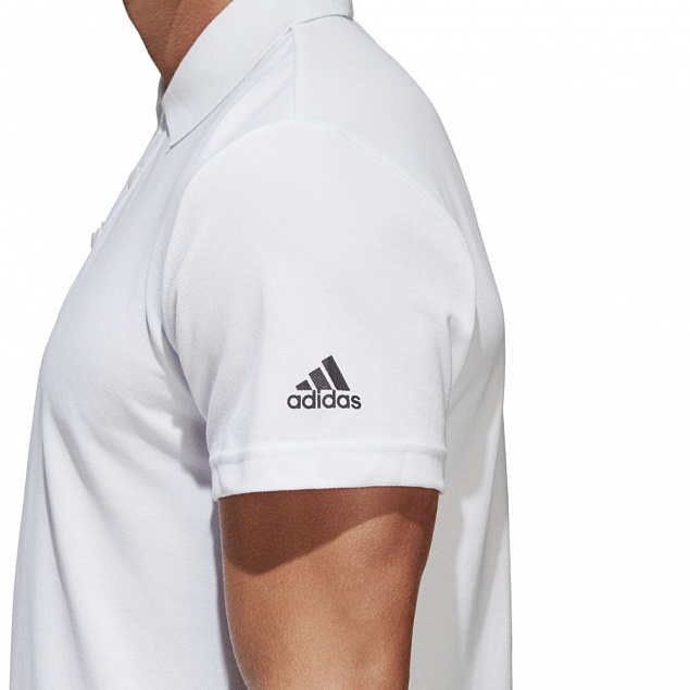 Рубашка поло Essentials Base, белая с логотипом в Самаре заказать по выгодной цене в кибермаркете AvroraStore