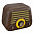 Колонка беспроводная RETRO L, цвет коричневый  с логотипом в Самаре заказать по выгодной цене в кибермаркете AvroraStore