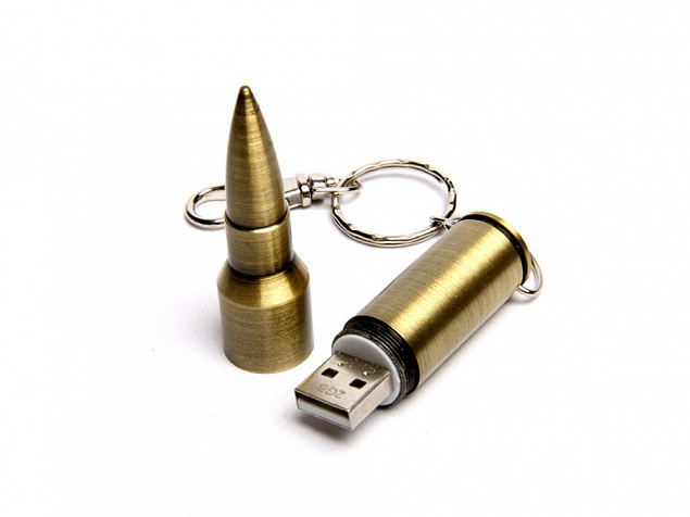 USB 2.0- флешка на 8 Гб в виде патрона от АК-47 с логотипом в Самаре заказать по выгодной цене в кибермаркете AvroraStore