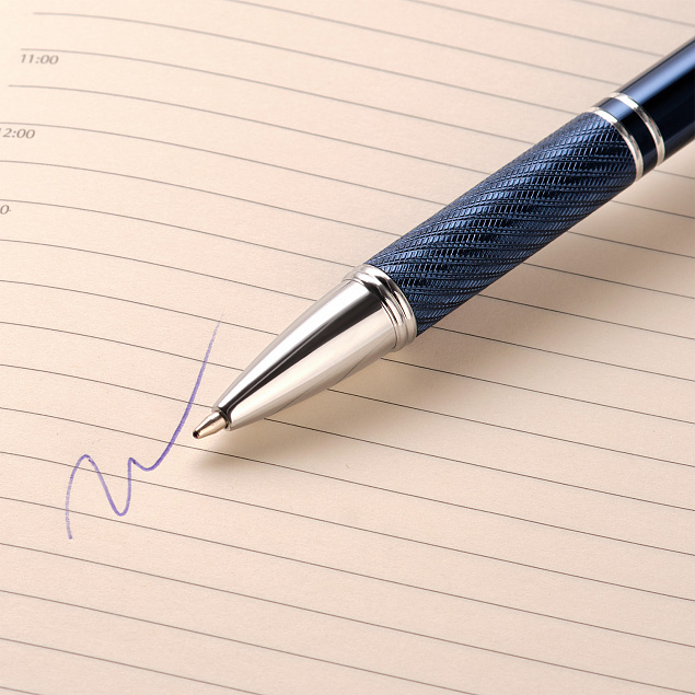 Шариковая ручка Crocus, синяя с логотипом в Самаре заказать по выгодной цене в кибермаркете AvroraStore