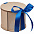 Коробка Drummer, круглая, с синей лентой с логотипом в Самаре заказать по выгодной цене в кибермаркете AvroraStore