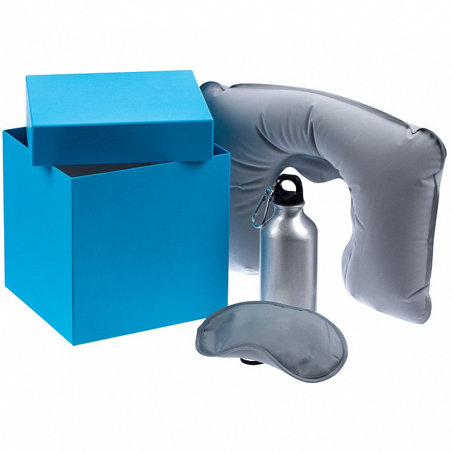 Коробка Cube M, голубая с логотипом в Самаре заказать по выгодной цене в кибермаркете AvroraStore