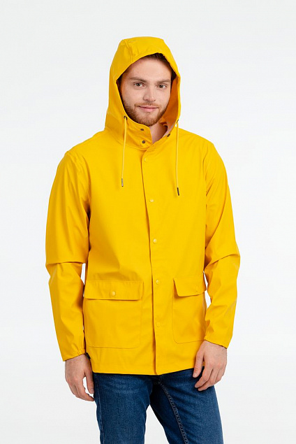 Дождевик мужской Squall, желтый с логотипом в Самаре заказать по выгодной цене в кибермаркете AvroraStore