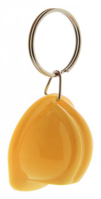 Брелок каска, желтый с логотипом в Самаре заказать по выгодной цене в кибермаркете AvroraStore