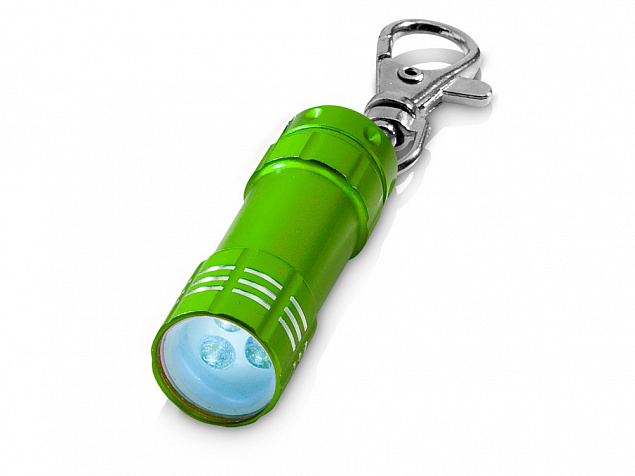 Брелок-фонарик Astro, зеленый с логотипом в Самаре заказать по выгодной цене в кибермаркете AvroraStore