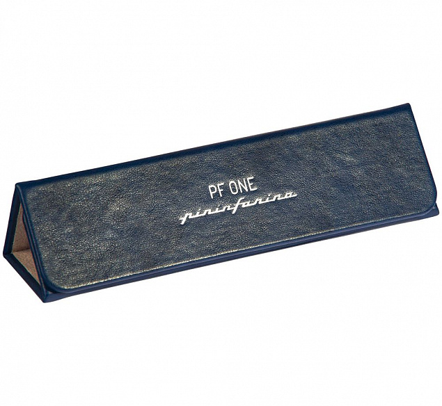 Ручка перьевая PF One, серебристая с синим с логотипом в Самаре заказать по выгодной цене в кибермаркете AvroraStore