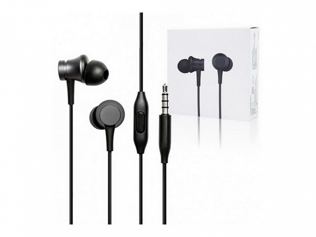 Наушники Mi In-Ear Headphones Basic Black HSEJ03JY (ZBW4354TY) с логотипом в Самаре заказать по выгодной цене в кибермаркете AvroraStore