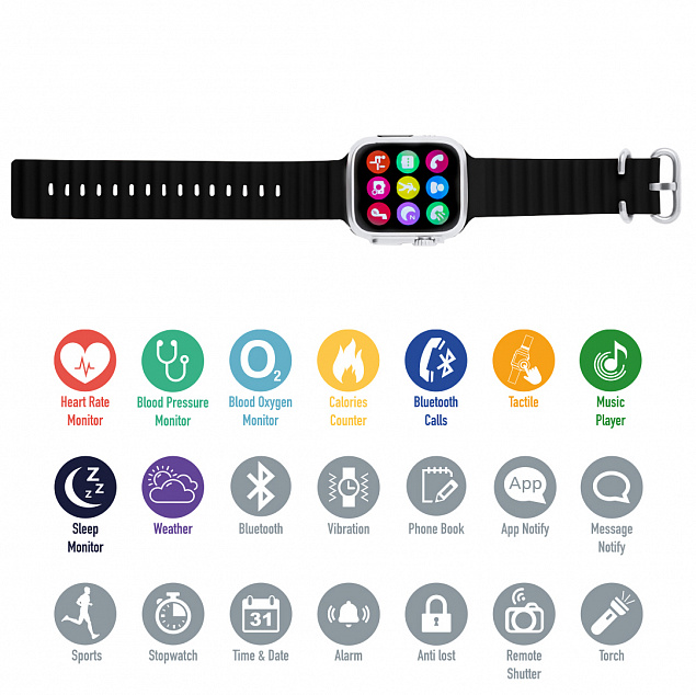 Умные часы Connor с логотипом в Самаре заказать по выгодной цене в кибермаркете AvroraStore
