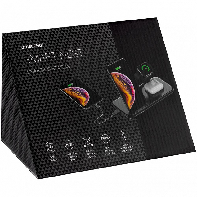 Зарядная станция Smart Nest, черная с логотипом в Самаре заказать по выгодной цене в кибермаркете AvroraStore