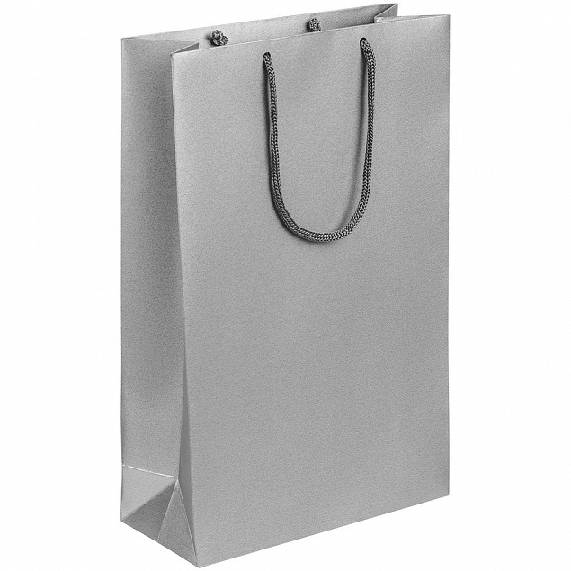 Пакет бумажный «Блеск», средний, серебристый с логотипом в Самаре заказать по выгодной цене в кибермаркете AvroraStore