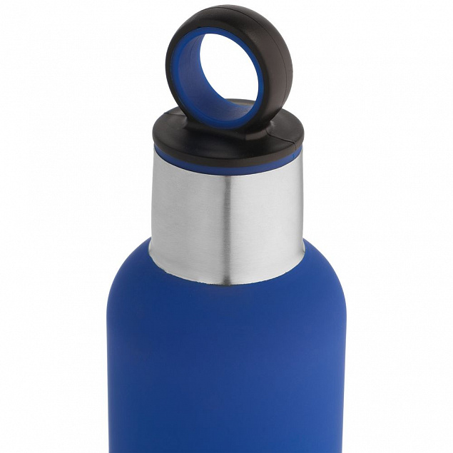 Термобутылка Sherp, синяя с логотипом в Самаре заказать по выгодной цене в кибермаркете AvroraStore