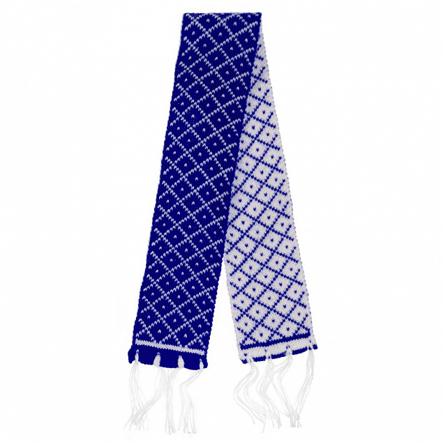 Вязаный шарфик Dress Cup, синий с логотипом в Самаре заказать по выгодной цене в кибермаркете AvroraStore