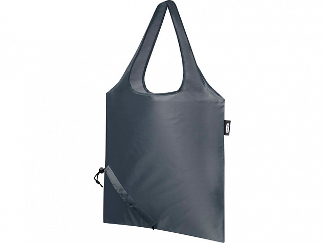 Складная эко-сумка Sabia из вторичного ПЭТ, угольный с логотипом в Самаре заказать по выгодной цене в кибермаркете AvroraStore