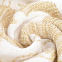 Плед Draconia, белый с золотистым с логотипом в Самаре заказать по выгодной цене в кибермаркете AvroraStore