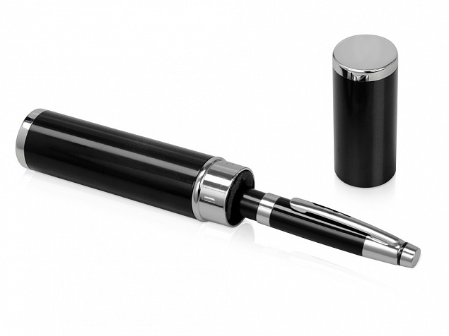 Ручка шариковая Ковентри в футляре черная с логотипом в Самаре заказать по выгодной цене в кибермаркете AvroraStore