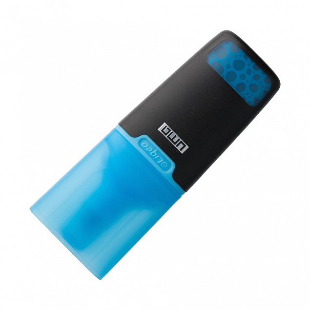 Маркер текстовый Liqeo Mini, голубой с логотипом в Самаре заказать по выгодной цене в кибермаркете AvroraStore