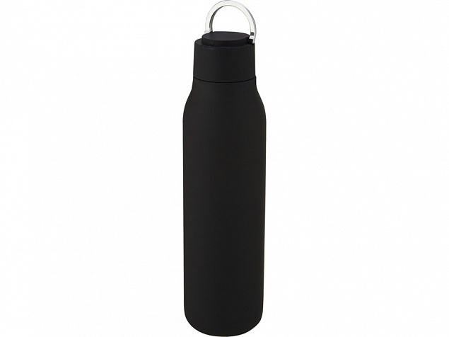Marka, медная бутылка объемом 600 мл с вакуумной изоляцией и металлической петлей, черный с логотипом в Самаре заказать по выгодной цене в кибермаркете AvroraStore