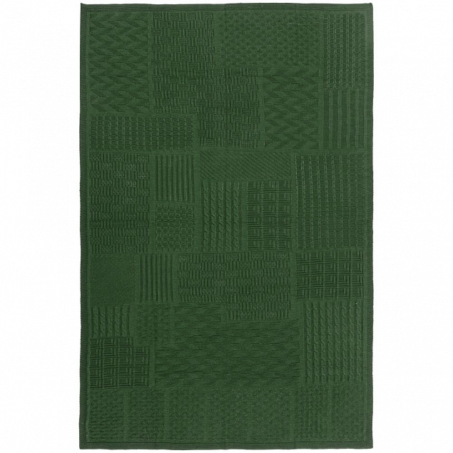 Плед Snippet, темно-зеленый с логотипом в Самаре заказать по выгодной цене в кибермаркете AvroraStore